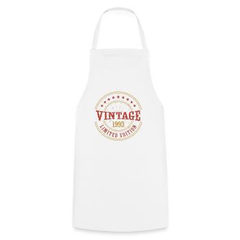 Vintage 1993 Vintage Anniversary Gift Idea 1993 - Cooking Apron - white - Front - AI Model Male 185 dark (185cm)
