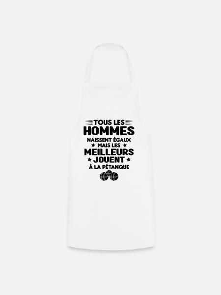 les meilleurs jouent à la pétanque - Tablier de cuisine - blanc