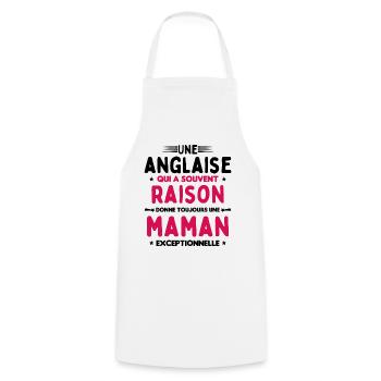 Une anglaise donne toujours maman exceptionnelle - Tablier de cuisine - blanc - Devant - AI Model Male 185 dark (185cm)