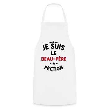 Je suis Le Beau Père-Fection - Tablier de cuisine - blanc - Devant - AI Model Male 185 dark (185cm)
