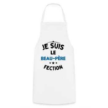 Je suis Le Beau Père-Fection - Tablier de cuisine - blanc - Devant - AI Model Male 185 dark (185cm)