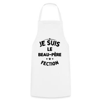 Je suis Le Beau Père-Fection - Tablier de cuisine - blanc - Devant - AI Model Male 185 dark (185cm)