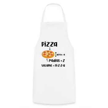 Funny Pizza Volume - Cooking Apron - white - Front - AI Model Male 185 dark (185cm)