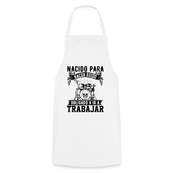 Né Pour Faire Du Bruit - Tablier de cuisine - blanc - Devant - AI Model Male 185 dark (185cm)