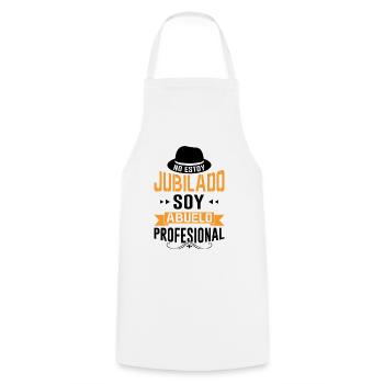 Papi Retraité Je Suis Un Grand-père Professionnel - Tablier de cuisine - blanc - Devant - AI Model Male 185 dark (185cm)