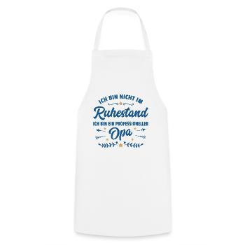 Lustiger Spruch Opa Ruhestand Rentner Geschenk - Kochschürze - Weiß - Vorne - AI Model Male 185 dark (185cm)