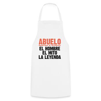 Papou l'homme le mythe la légende cadeau - Tablier de cuisine - blanc - Devant - AI Model Male 185 dark (185cm)