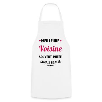 Meilleure voisine souvent imitée jamais égalée - Tablier de cuisine - blanc - Devant - AI Model Male 185 dark (185cm)