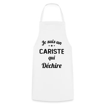 je suis un cariste qui déchire - Tablier de cuisine - blanc - Devant - AI Model Male 185 dark (185cm)