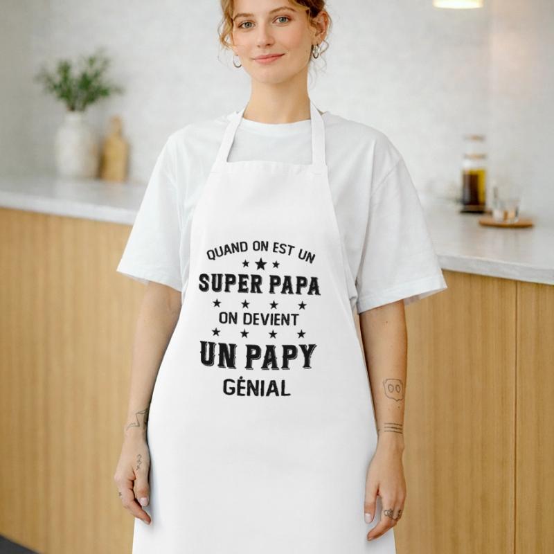 Un Super Papa On Devient Un Papy Génial Tablier de cuisine