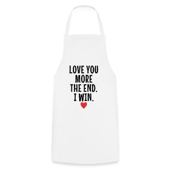 Je t’aime plus à la fin je gagne la Saint-Valentin - Tablier de cuisine - blanc - Devant - AI Model Male 185 dark (185cm)