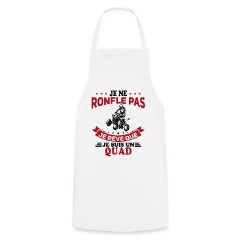 Je Ne Ronfle Pas Je Rêve Que Je Suis Un Quad - Tablier de cuisine - blanc - Devant - AI Model Male 185 dark (185cm)