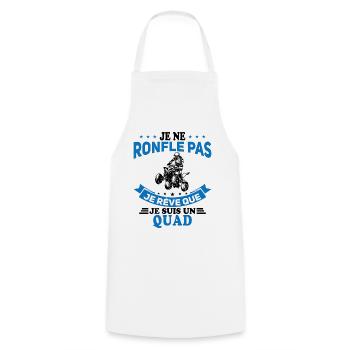 Je Ne Ronfle Pas Je Rêve Que Je Suis Un Quad - Tablier de cuisine - blanc - Devant - AI Model Male 185 dark (185cm)
