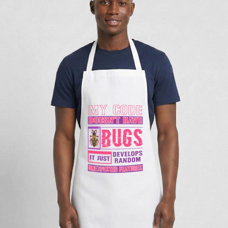 Developer My Code Has No Bugs Funny Coding Cooking Apron