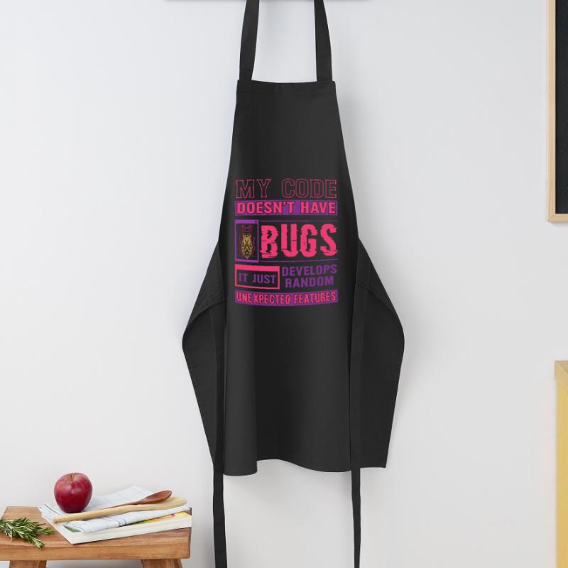 Developer My Code Has No Bugs Funny Coding Cooking Apron