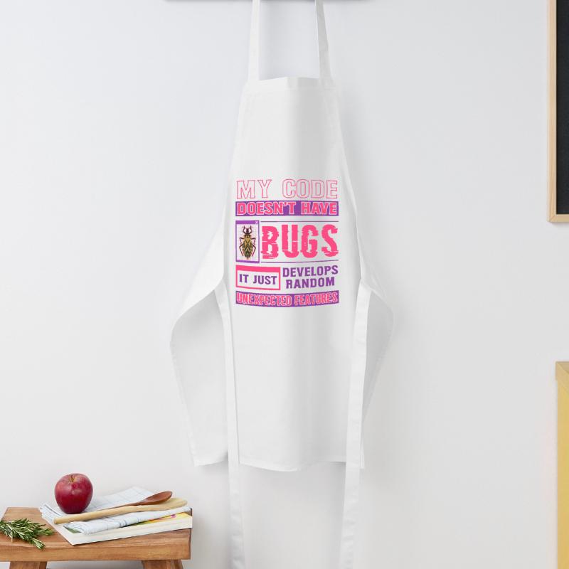 Developer My Code Has No Bugs Funny Coding Cooking Apron