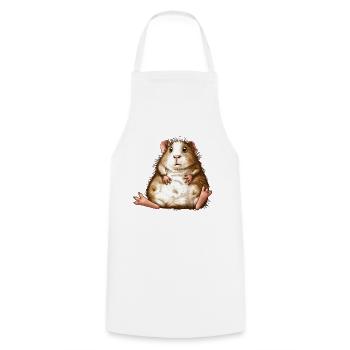 Drôle de cochon d’Inde irlandais à crête - Tablier de cuisine - blanc - Devant - AI Model Male 185 dark (185cm)