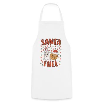 Père Noël Fuel Festive Funny Christmas Milk et - Tablier de cuisine - blanc - Devant - AI Model Male 185 dark (185cm)