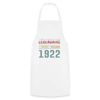 Légendaire Depuis Décembre 1922 Anniversaire - Tablier de cuisine - blanc - Devant - AI Model Male 185 dark (185cm)