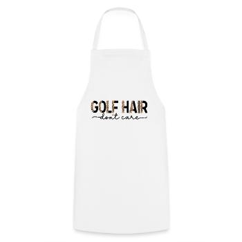 Golf Hair Don’t Care Golf Lover Funny Cute - Tablier de cuisine - blanc - Devant - AI Model Male 185 dark (185cm)