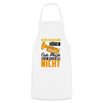 Trumpet Meine Neighbours Hörern Musik Trumpeter - Kochschürze - Weiß - Vorne - AI Model Male 185 dark (185cm)