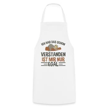 Ich Hab Das Schon Verstanden Ist Mir Nur Egal - Kochschürze - Weiß - Vorne - AI Model Male 185 dark (185cm)