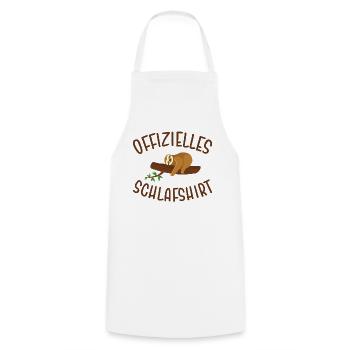 Offizielles Schlafshirt - Kochschürze - Weiß - Vorne - AI Model Male 185 dark (185cm)