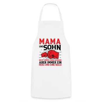Mama Und Sohn - Kochschürze - Weiß - Vorne - AI Model Male 185 dark (185cm)