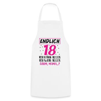 Endlich 18 Ich Kann Alles Ich Weiß Alles Ähm Mama - Kochschürze - Weiß - Vorne - AI Model Male 185 dark (185cm)
