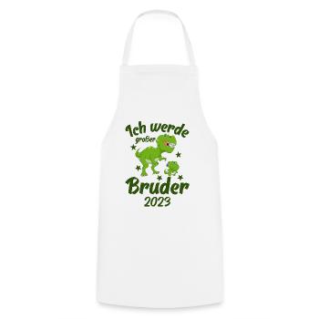 Ich Werde Großer Bruder 2023 - Kochschürze - Weiß - Vorne - AI Model Male 185 dark (185cm)