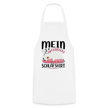 Mein Offizielles Schlafshirt - Kochschürze - Weiß - Vorne - AI Model Male 185 dark (185cm)