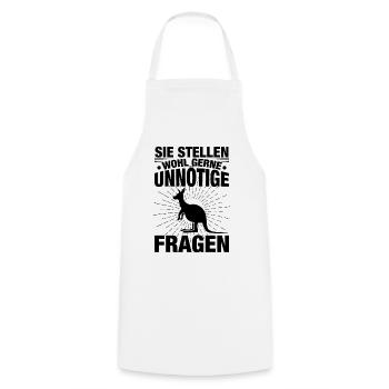 Sie Stellen Wohl Gerne Unnötige Fragen - Kochschürze - Weiß - Vorne - AI Model Male 185 dark (185cm)