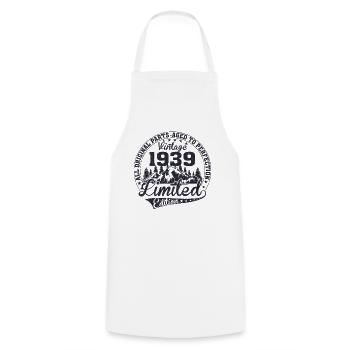Vintage 1939 All Original Pieces Retro Gift - Cooking Apron - white - Front - AI Model Male 185 dark (185cm)