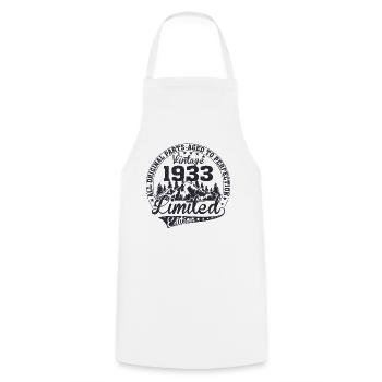 Vintage 1933 All Original Pieces Retro Gift - Cooking Apron - white - Front - AI Model Male 185 dark (185cm)