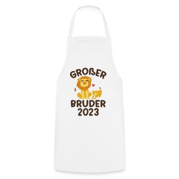 Großer Bruder 2023 - Kochschürze - Weiß - Vorne - AI Model Male 185 dark (185cm)