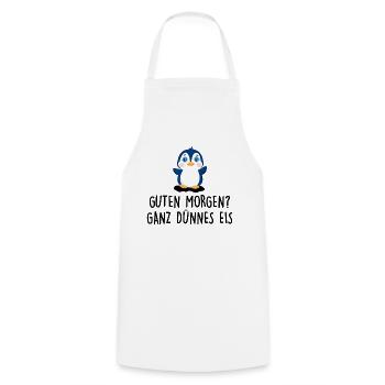 Guten Morgen Ganz Dünnes Eis Kaffee Spruch Lustige - Kochschürze - Weiß - Vorne - AI Model Male 185 dark (185cm)