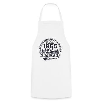 Né en 1965 Toutes les pièces originales cadeau rétro - Tablier de cuisine - blanc - Devant - AI Model Male 185 dark (185cm)