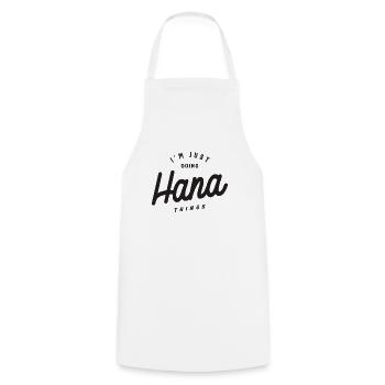 Hana Name Personalized Birthday Name Hana - Cooking Apron - white - Front - AI Model Male 185 dark (185cm)