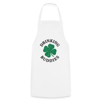 Drinking Buddies Funny St Patricks Day - Cooking Apron - white - Front - AI Model Male 185 dark (185cm)