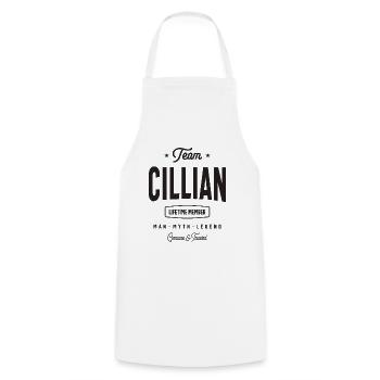 Cillian Lifetime Member Personalized Name Cillian - Cooking Apron - white - Front - AI Model Male 185 dark (185cm)