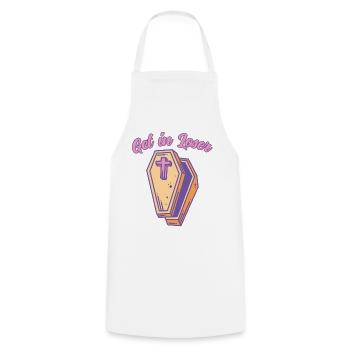 Get In Loser Funny Coffin Pastel Goth Kawaii - Cooking Apron - white - Front - AI Model Male 185 dark (185cm)