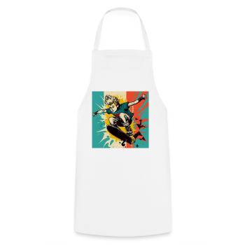 Skater Boy - Cooking Apron - white - Front - AI Model Male 185 dark (185cm)