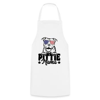 Pittie Mama USA Flag Patriotic Pitbull Dog Lover - Tablier de cuisine - blanc - Devant - AI Model Male 185 dark (185cm)