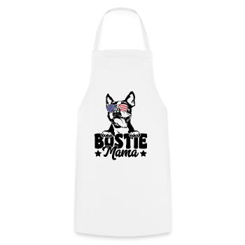 Bostie Mama Patriotic Boston Terrier Dog Lover - Cooking Apron - white - Front - AI Model Male 185 dark (185cm)