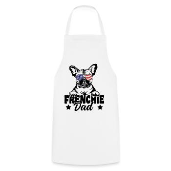 Frenchie Papa Patriotic French Bulldog Dog Lover - Tablier de cuisine - blanc - Devant - AI Model Male 185 dark (185cm)