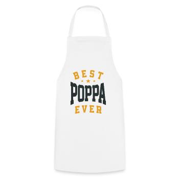 Best Poppa Ever - The Ultimate Dad Joke - Father's - Cooking Apron - white - Front - AI Model Male 185 dark (185cm)