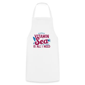 I need Vitamin Sea - Tablier de cuisine - blanc - Devant - AI Model Male 185 dark (185cm)