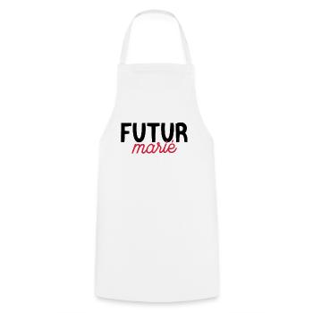 Je suis le futur marié humour cadeau futur marié - Tablier de cuisine - blanc - Devant - AI Model Male 185 dark (185cm)