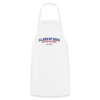 Sign My Shirt - Last Day of School - Class of 2023 - Cooking Apron - white - Front - AI Model Male 185 dark (185cm)