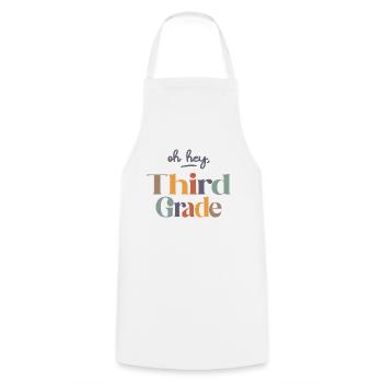 Oh Hey 3rd Second Grade, Back To School - Cooking Apron - white - Front - AI Model Male 185 dark (185cm)